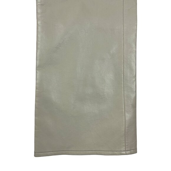 Agolde Women's Recycled Leather Relaxed Boot Pant in powder Sz 27 - NWT - Picture 6 of 14